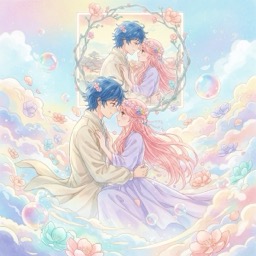 Personlige anime-portretter for par